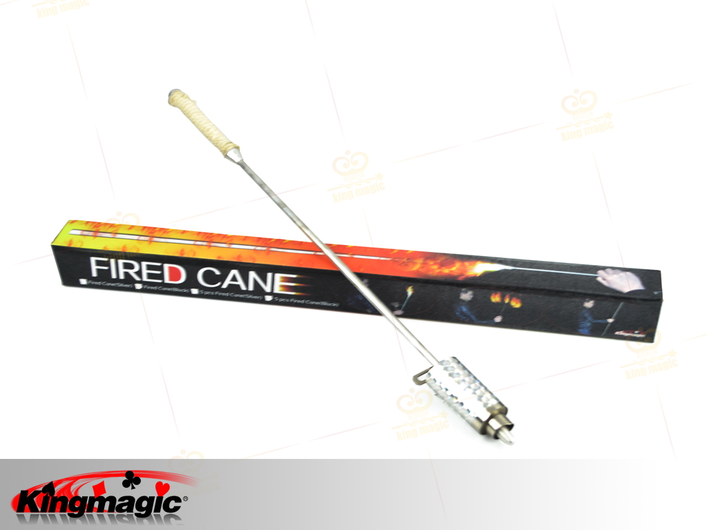 Fired Cane Fire torch appearing cane (Silver)