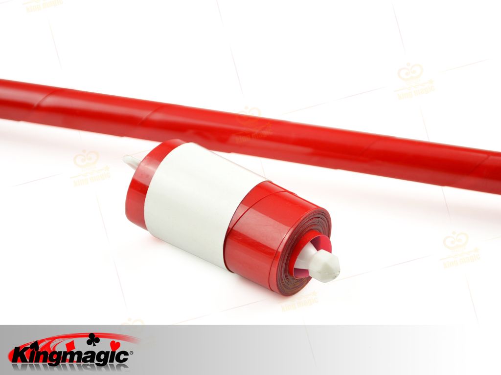 Korea Plastic Appearing Cane (Red) - Click Image to Close