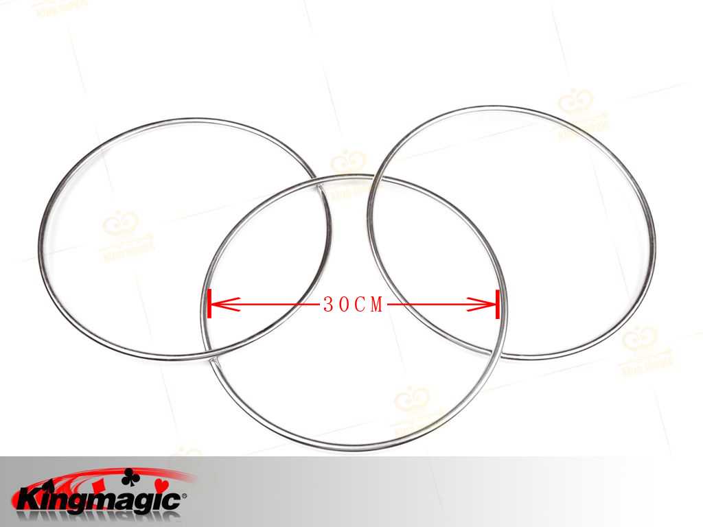 3 Linking Rings (steel pipe) Magnetic Lock 12"