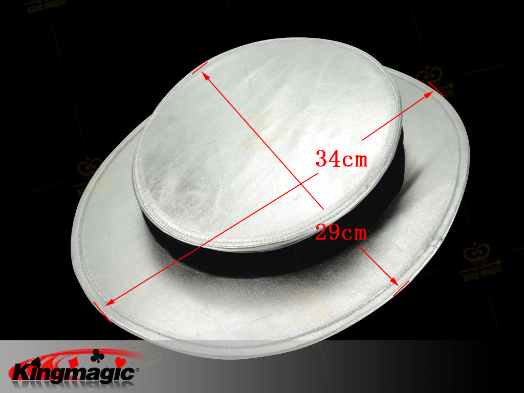 Folding Top Hat - silvery