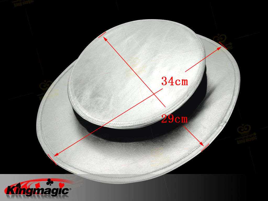 Folding Top Hat - silvery - Click Image to Close