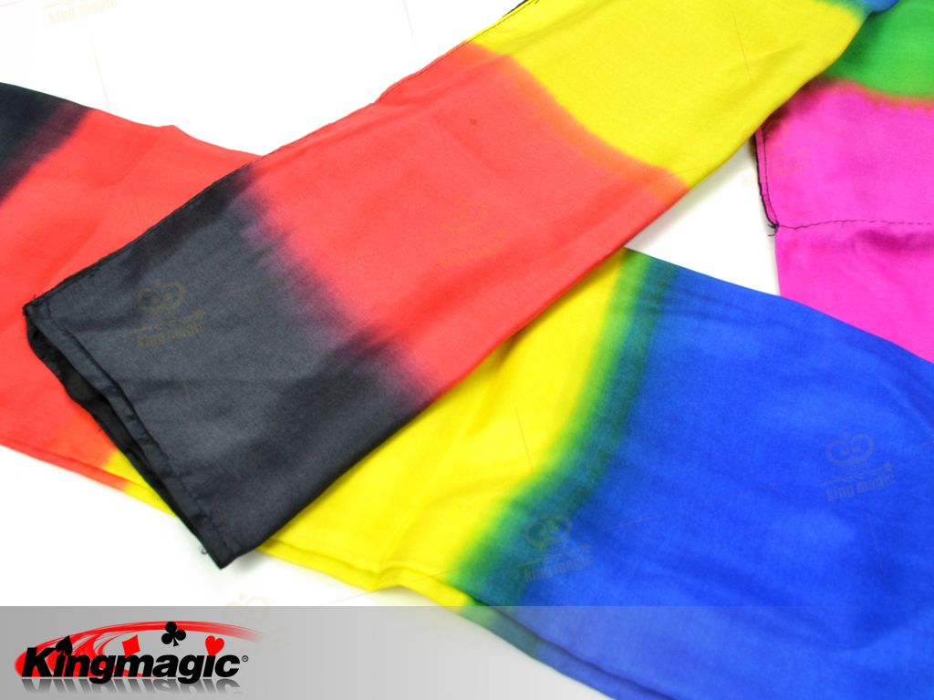 Black to Rainbow Scarf - Click Image to Close