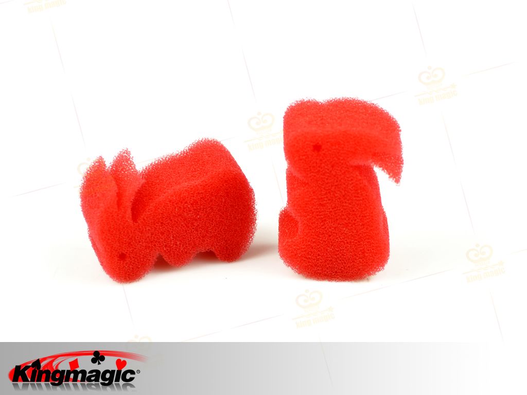 2 Small Sponge Rabbits - Click Image to Close