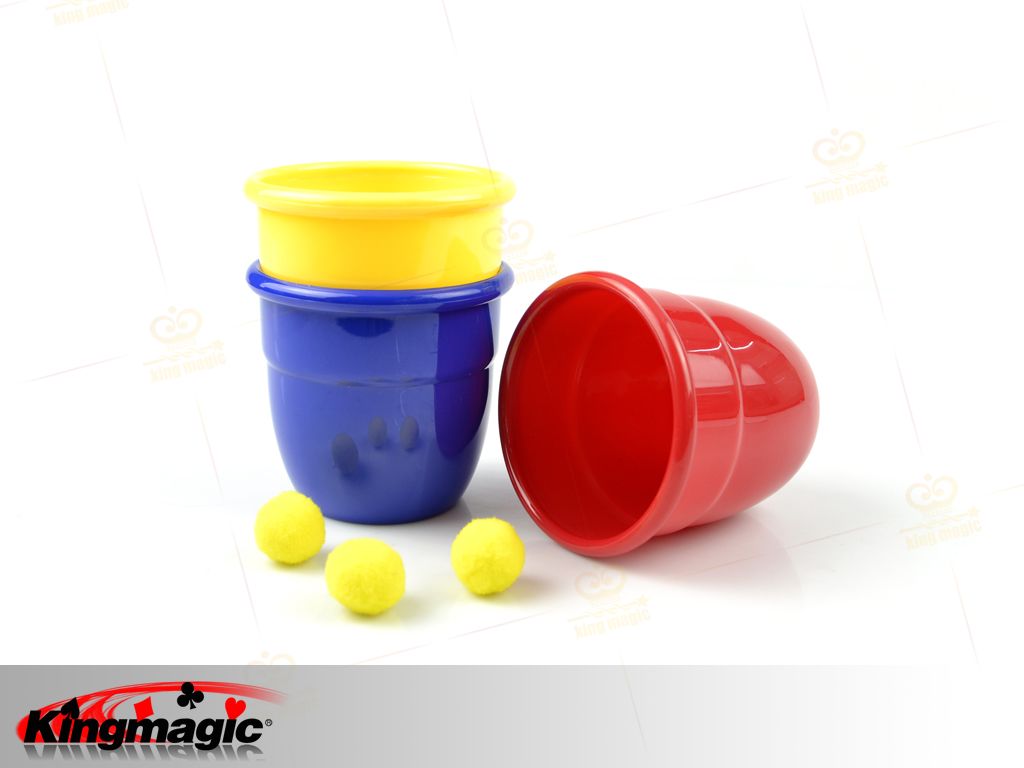 Magic Cups and Balls Plastic (Professional) - Click Image to Close