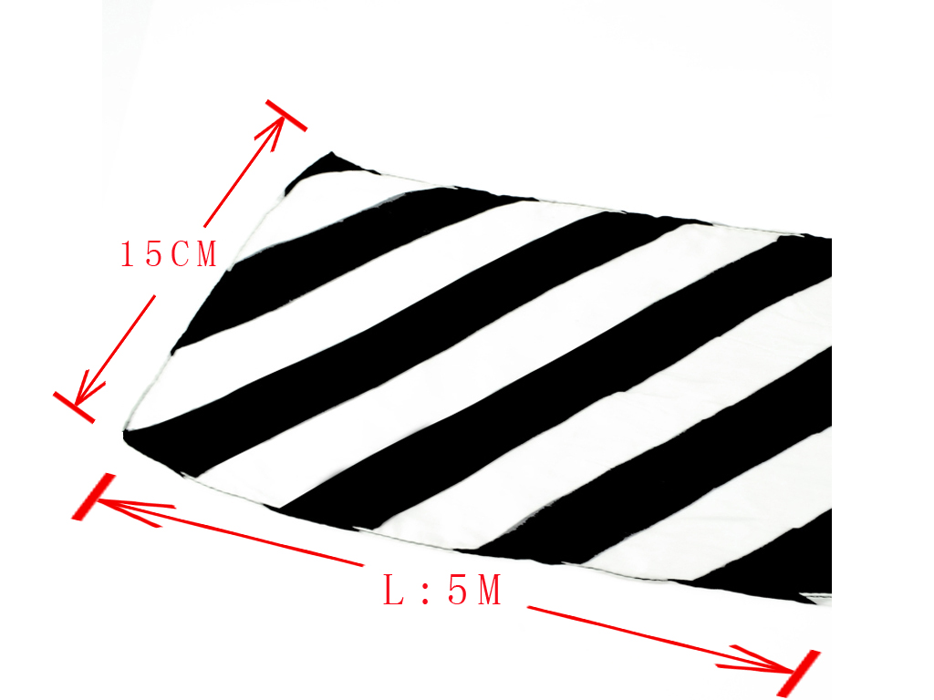 Black White Long Silk (16*500cm)