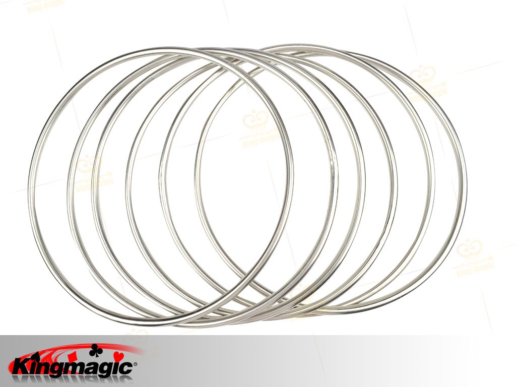 6 Linking Rings (steel pipe) with magent 32cm