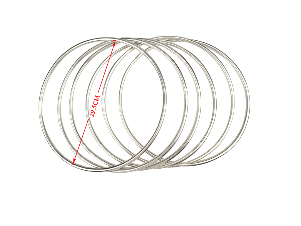 6 Linking Rings (steel pipe) with magent 32cm