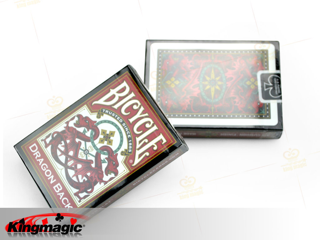 Bicycle Dragon Back Playing Card (Red) - Click Image to Close